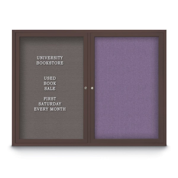 United Visual Products Corkboard, 18"x24", Cork/Black UV401PLUS-BLACK-CORK - main